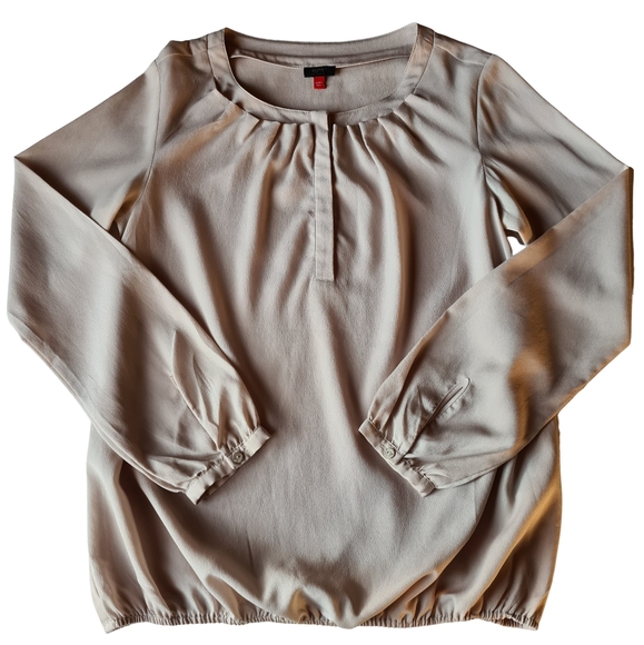 Vintage 80s Esprit Sheer Long Sleeve Blouse Shirt